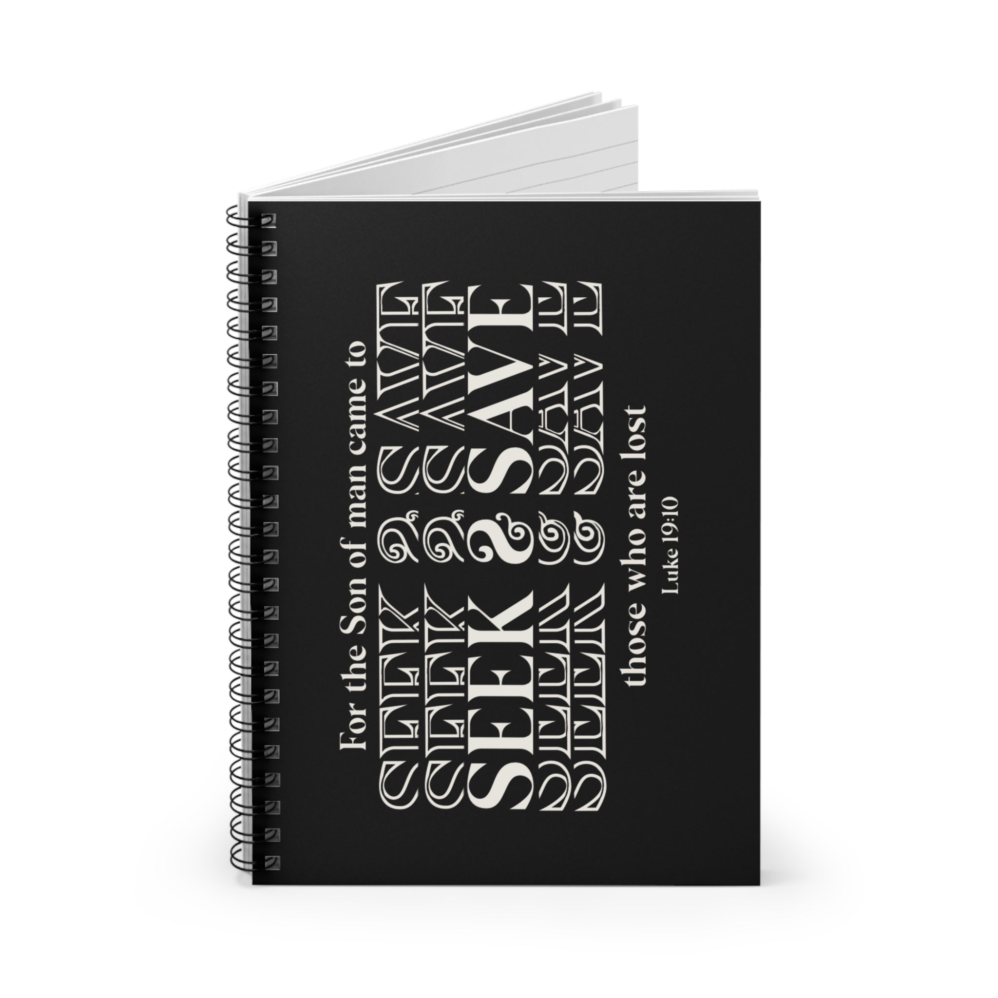 SEEK & SAVE Spiral Notebook - Ruled Line