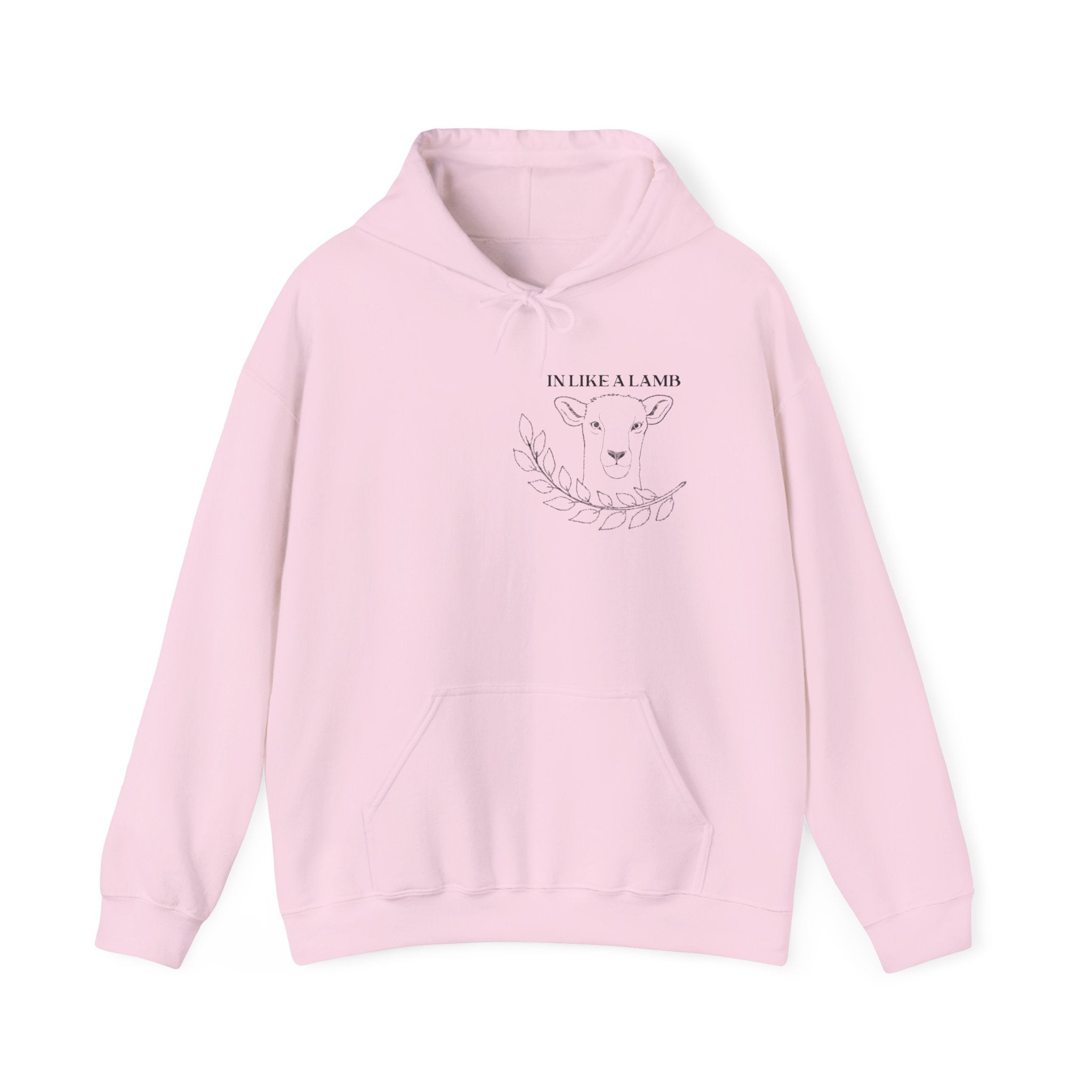 Hooded Sweatshirt IN like a lamb OUT like a lion design