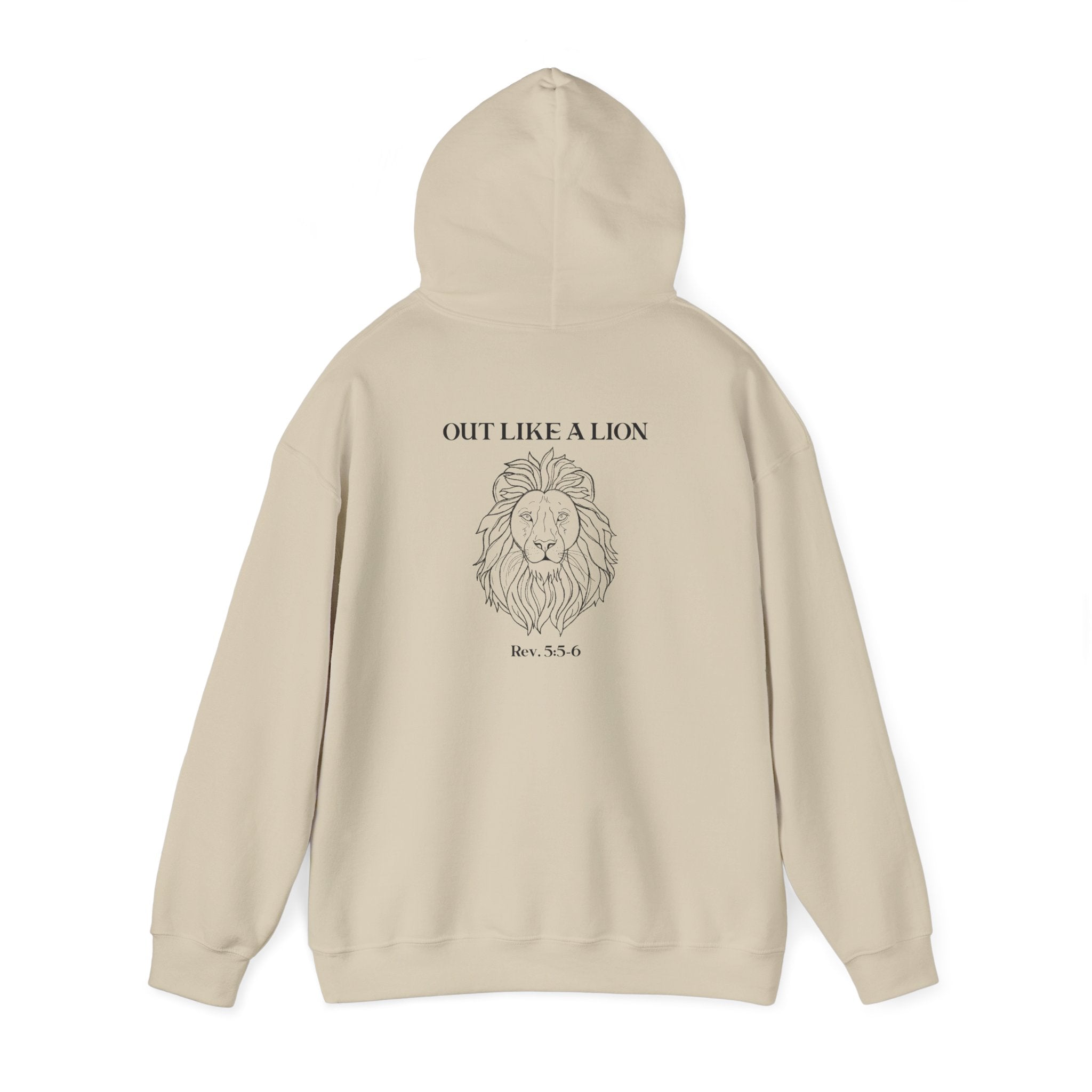 Hooded Sweatshirt IN like a lamb OUT like a lion design