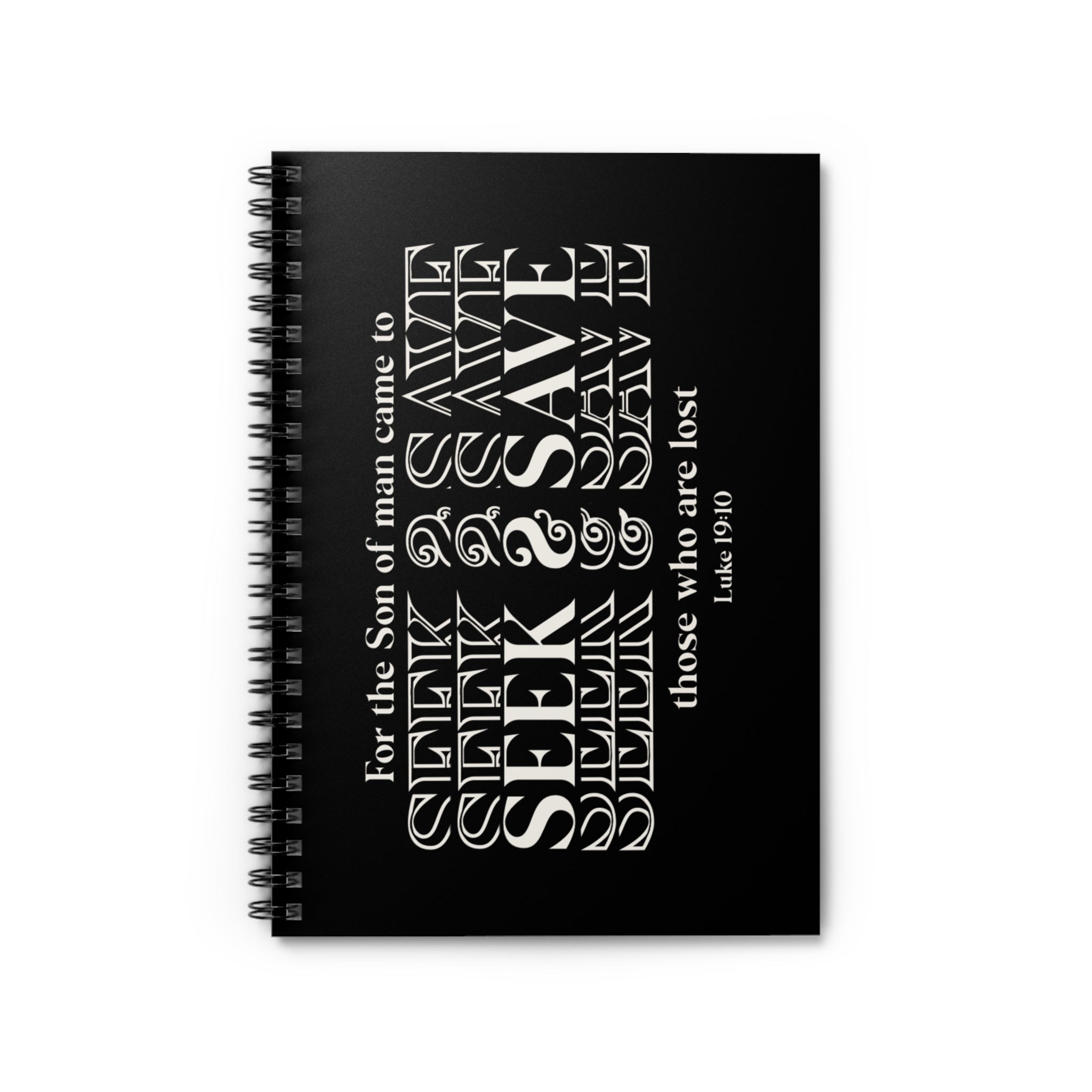 SEEK & SAVE Spiral Notebook - Ruled Line