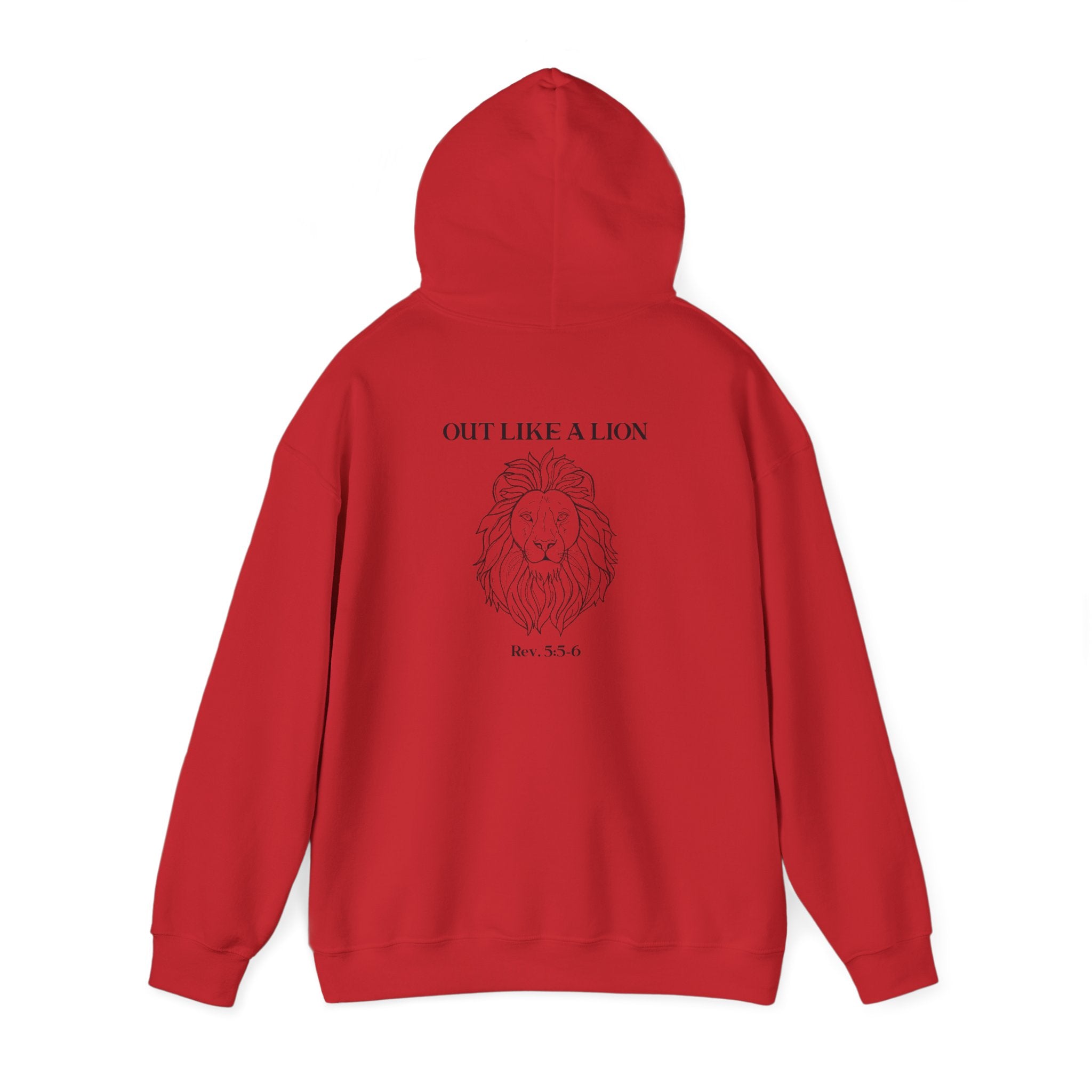 Hooded Sweatshirt IN like a lamb OUT like a lion design