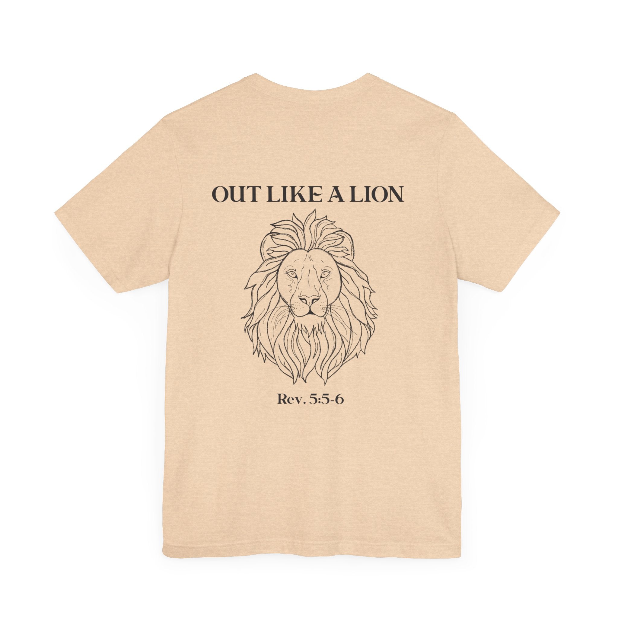 Short Sleeve Tee IN like a lamb OUT like a lion - Unisex Jersey