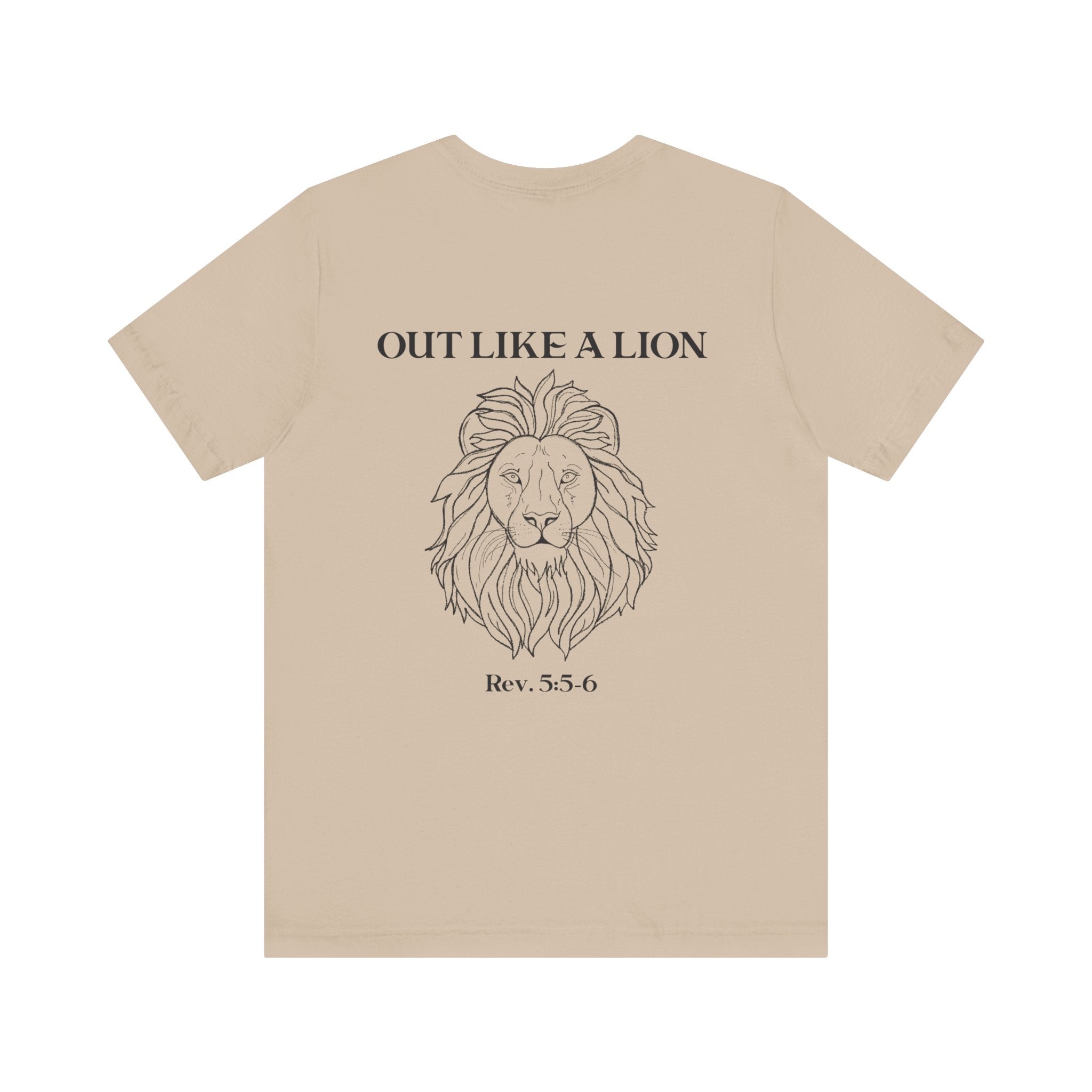 Short Sleeve Tee IN like a lamb OUT like a lion - Unisex Jersey