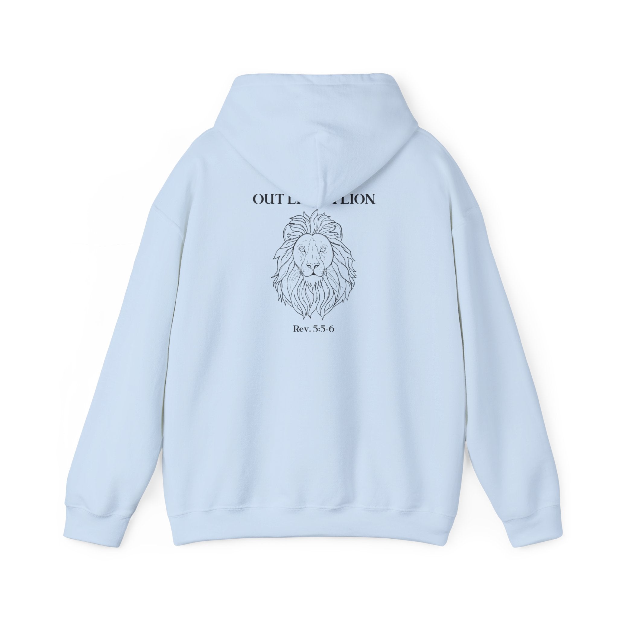 Hooded Sweatshirt IN like a lamb OUT like a lion design