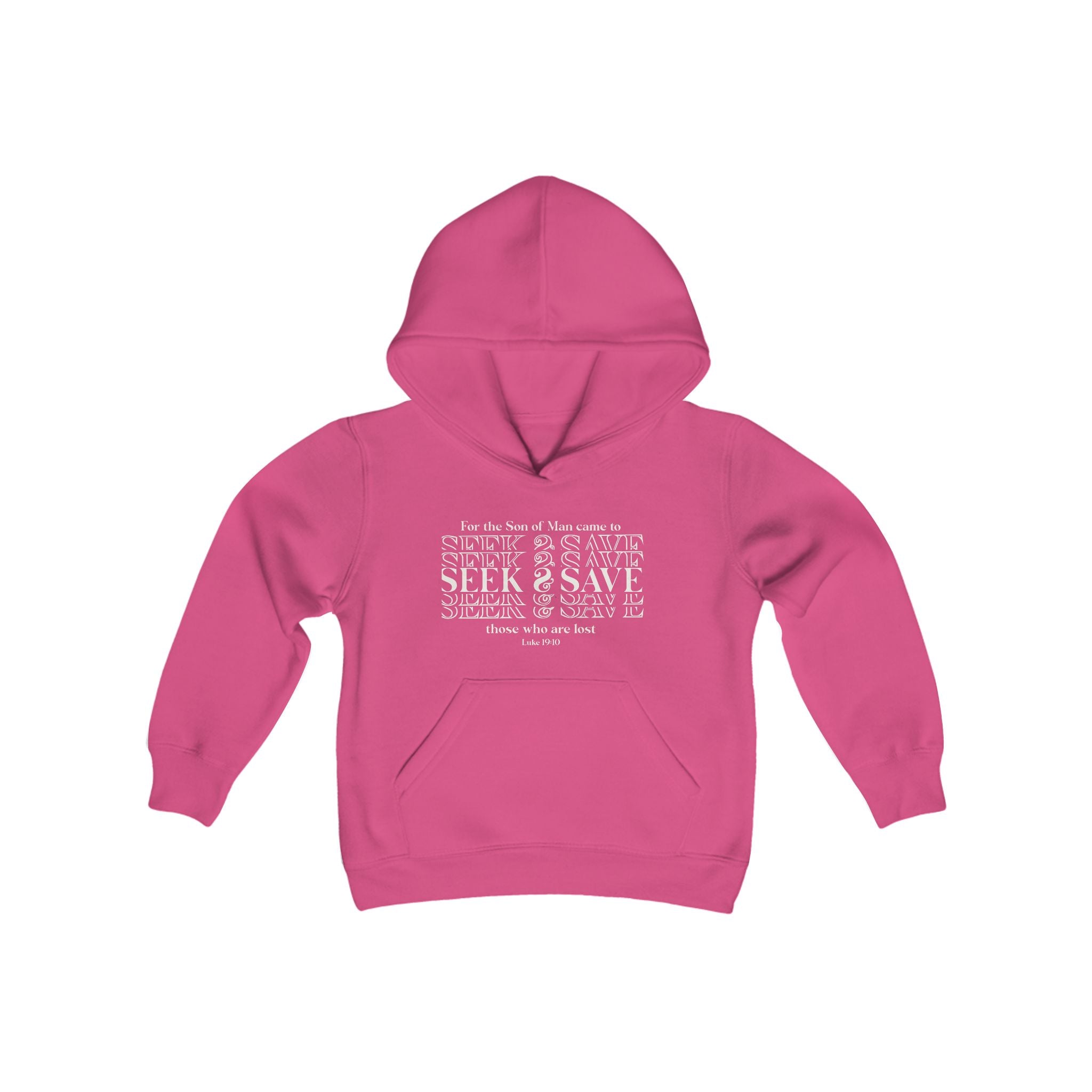 Youth Heavy Blend Hooded Sweatshirt-Seek & Save