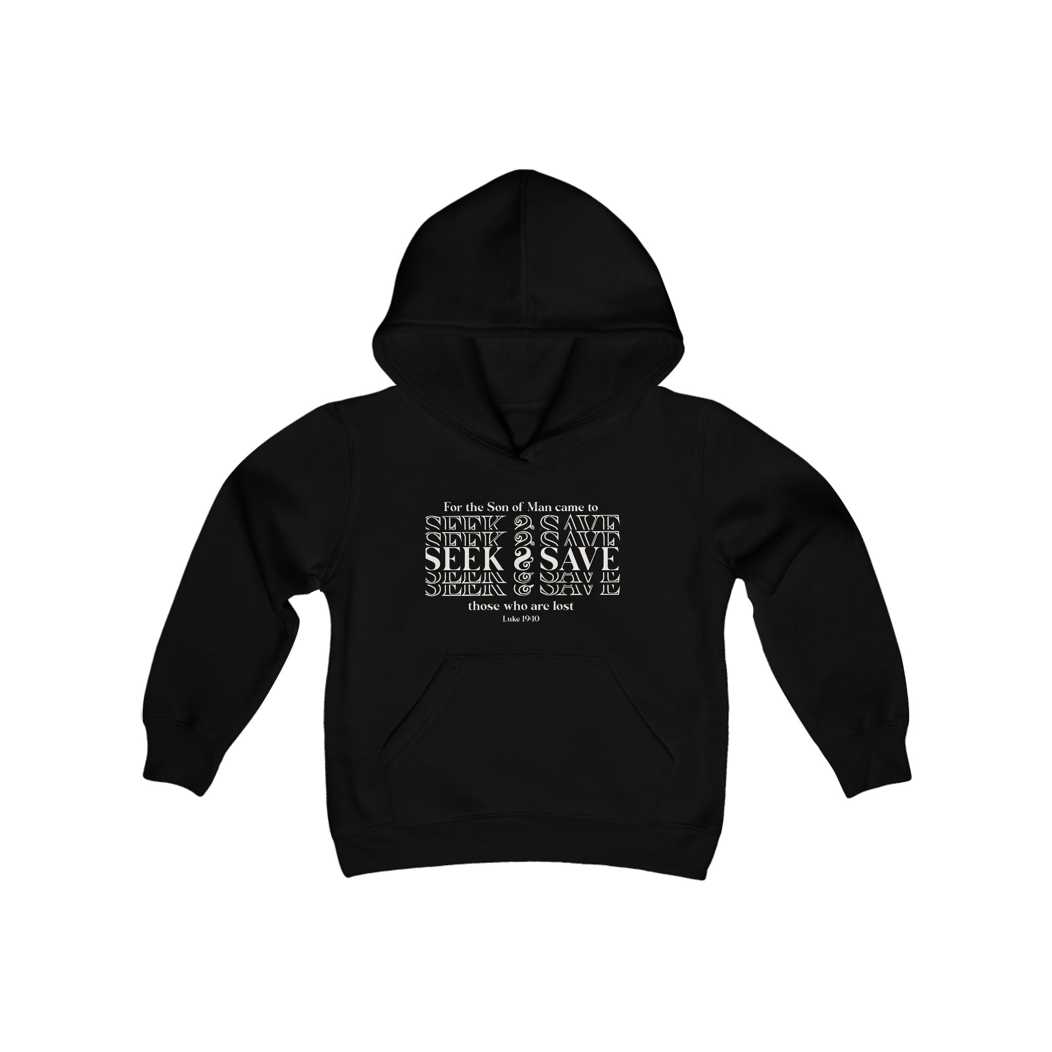 Youth Heavy Blend Hooded Sweatshirt-Seek & Save